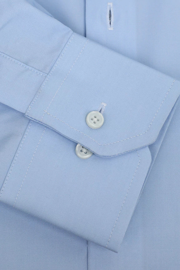Sky Blue Self Formal Shirt - Image 3