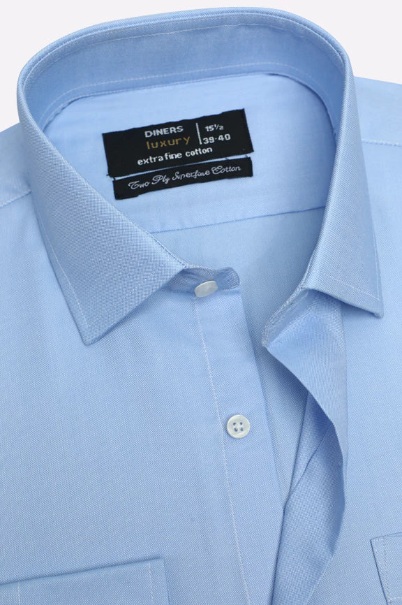 Sky Blue Dobby Formal Shirt - Image 2