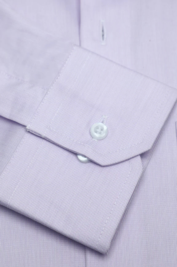 Purple Self Textured Formal Shirt - Image 3