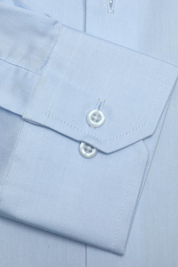 Sky Blue Self Textured Formal Shirt - Image 3