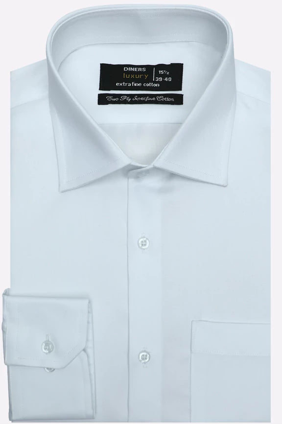 Off White Self Textured Formal Shirt