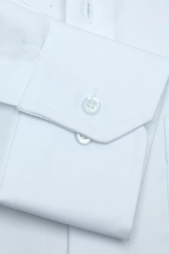 Off White Self Textured Formal Shirt - Image 3