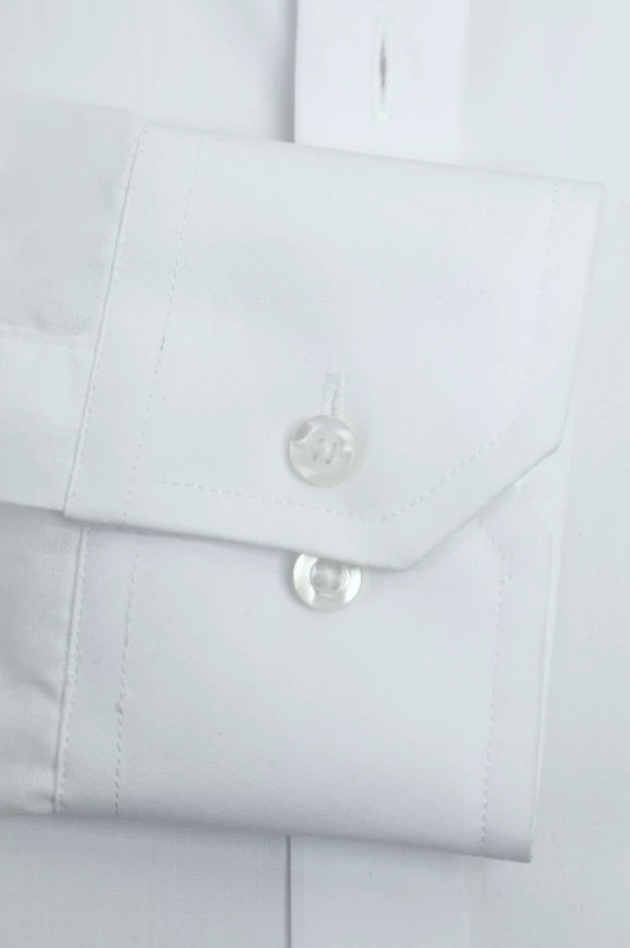 White Plain Formal Shirt - Image 3