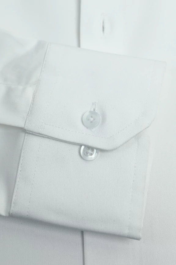 White Plain Formal Shirt - Image 3