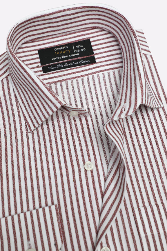 Red Bengal Stripes Formal Shirt - Image 2