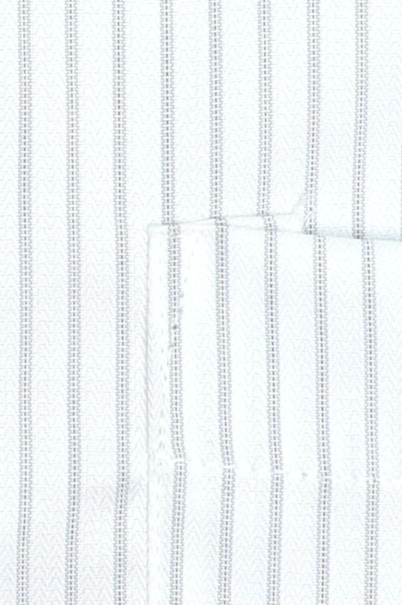 White Hairline Stripe Formal Shirt - Image 4