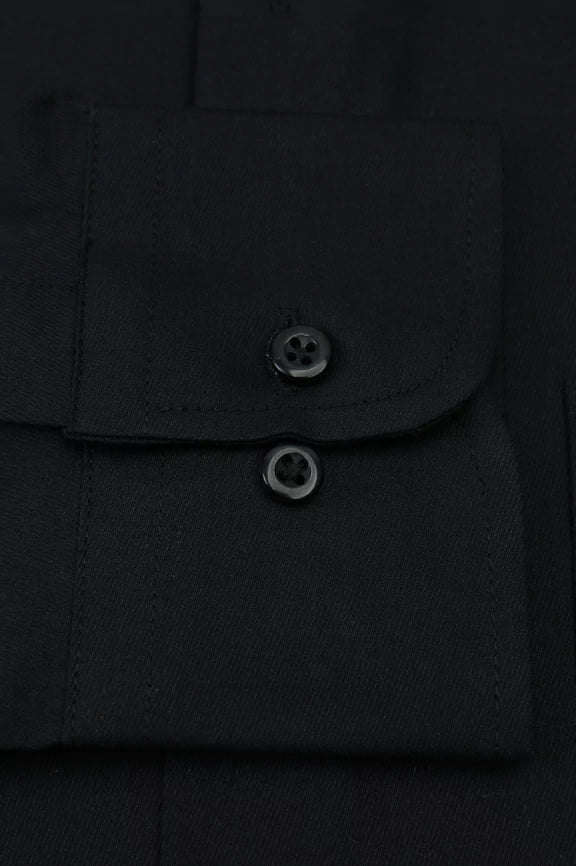 Black Plain Formal Shirt - Image 4