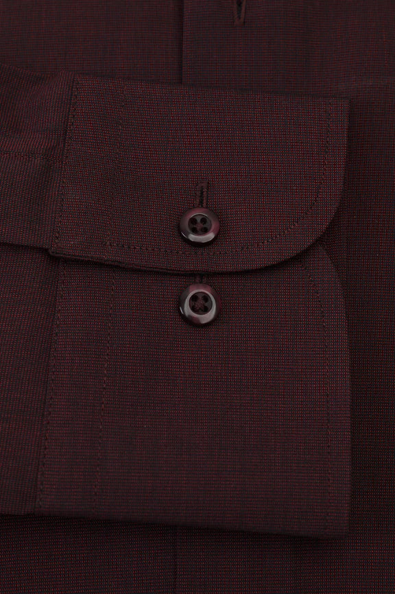 Maroon Plain Formal Shirt - Image 4