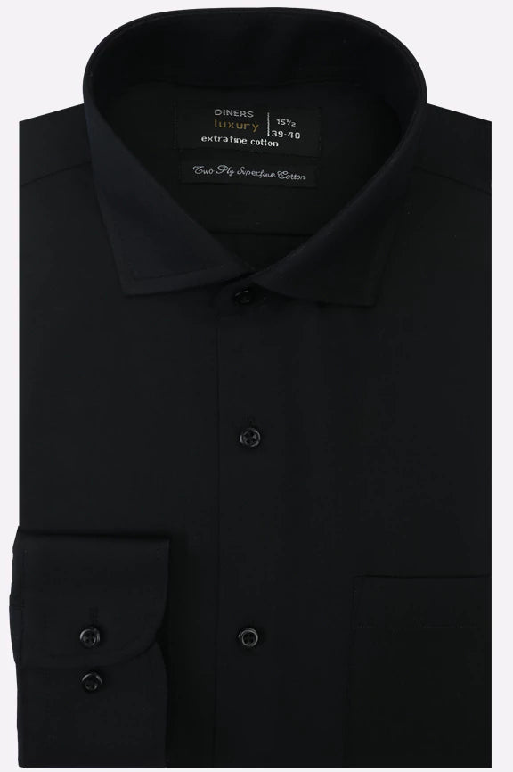 Black Self Formal Shirt