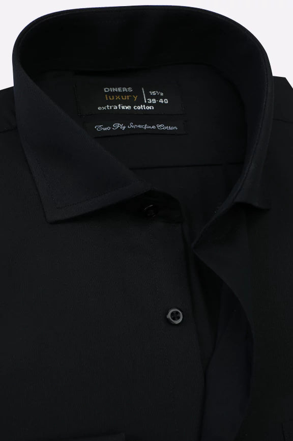 Black Self Formal Shirt - Image 2