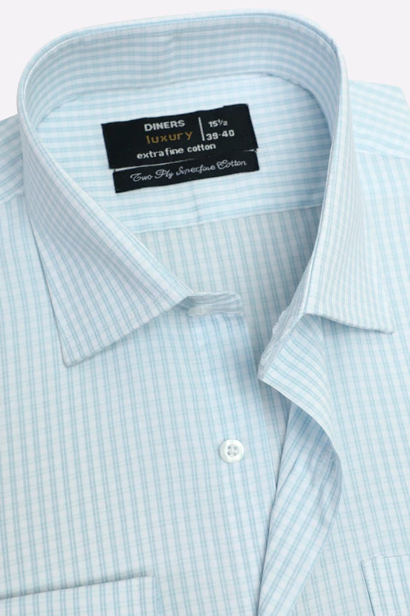 Blue Check Formal Shirt - Image 2