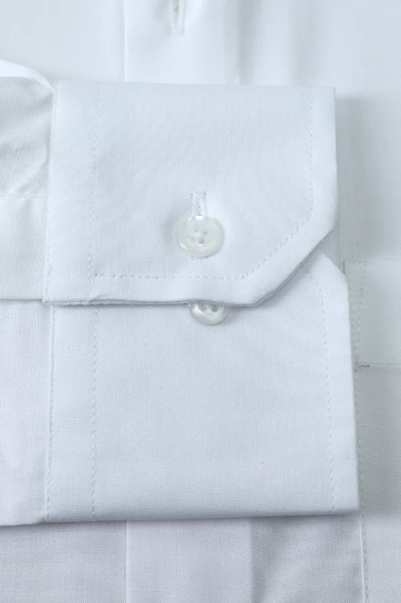 White Self Textured Formal Shirt - Image 3