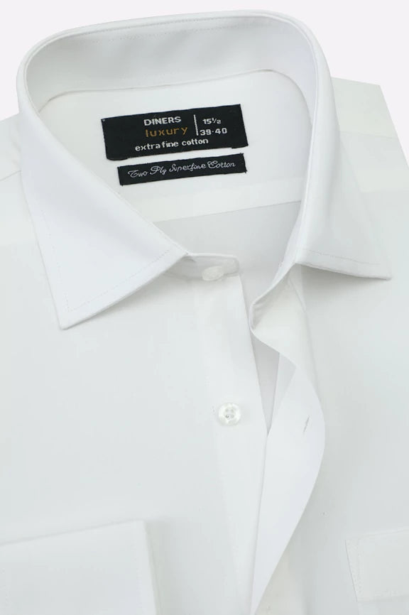 White Plain Formal Shirt - Image 2