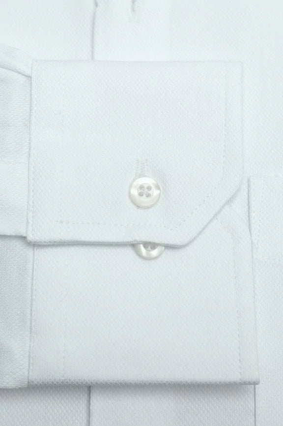 White Self Formal Shirt - Image 4