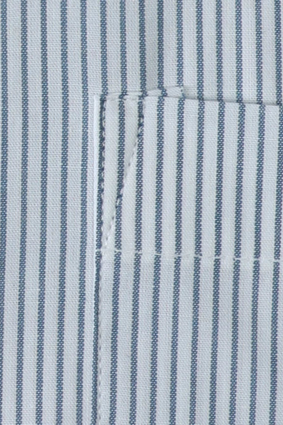 Blue Pinstripe Formal Shirt - Image 4