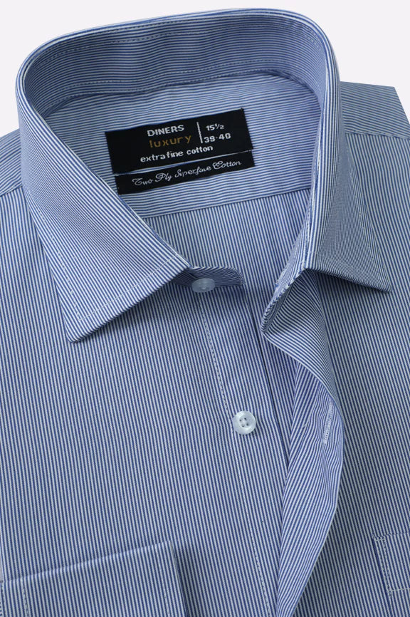Blue Candy Stripes Formal Shirt - Image 2