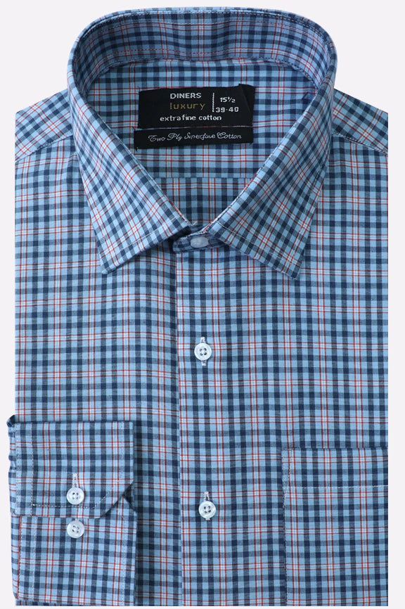 Multicolor Tattersall Check Formal Shirt