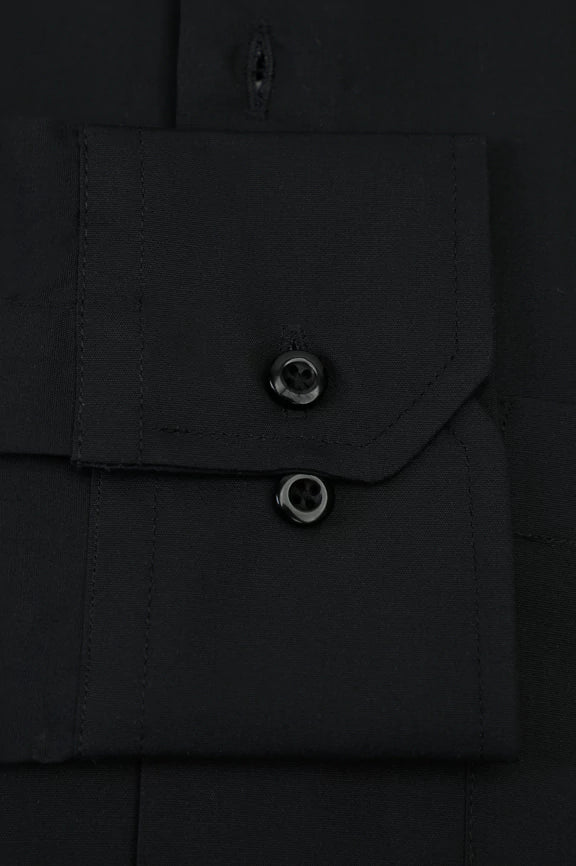 Black Plain Formal Shirt - Image 3