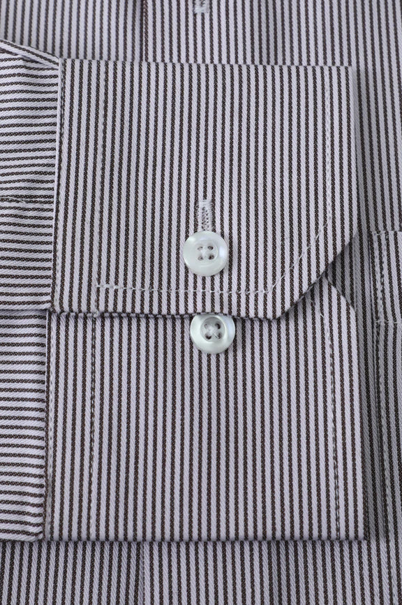 Brown Candy Stripes Formal Shirt - Image 3