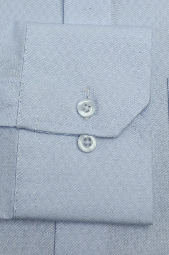 Sky Blue Self Formal Shirt - Image 4