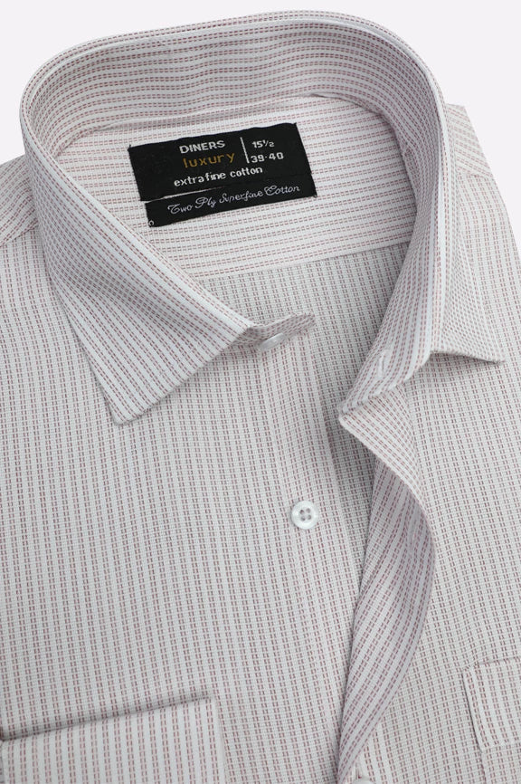 Red Formal Micro Check Shirt - Image 2