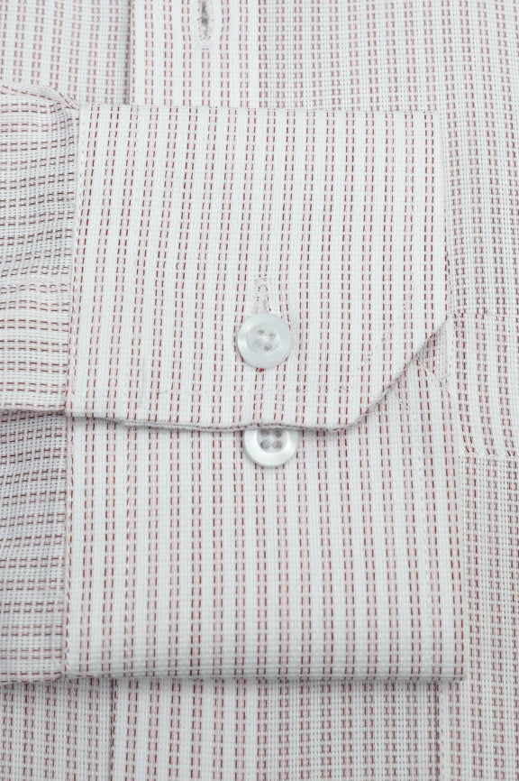 Red Formal Micro Check Shirt - Image 4