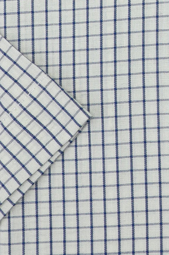 Blue Check Formal Shirt (Half Sleeves) - Image 4