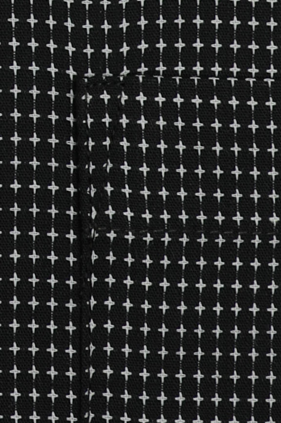 Black Micro Print Formal Shirt - Image 3