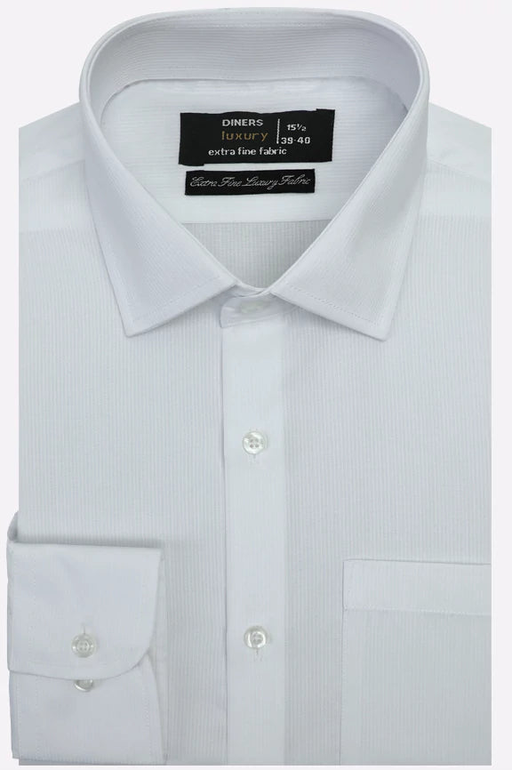 White Self Formal Shirt