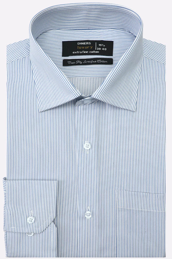 Blue Candy Stripes Formal Shirt