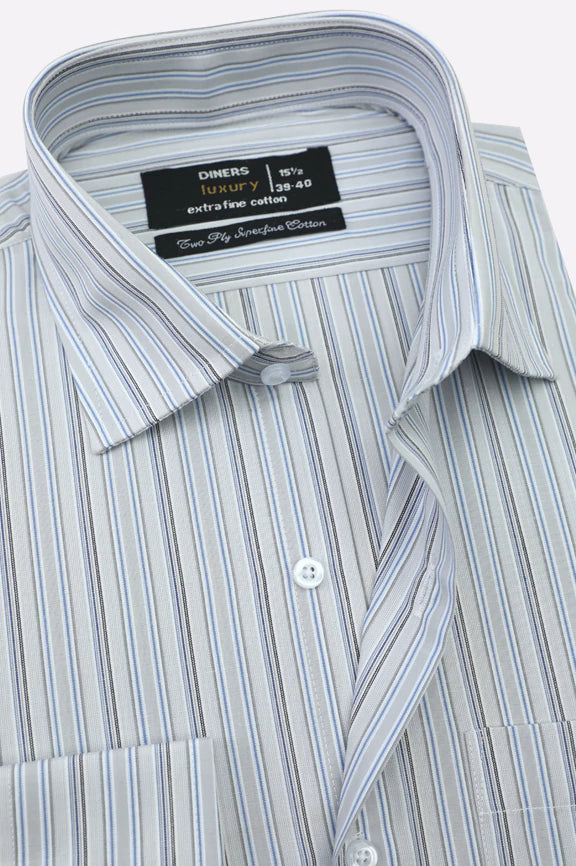 Multicolor Shadow Stripes Formal Shirt - Image 2