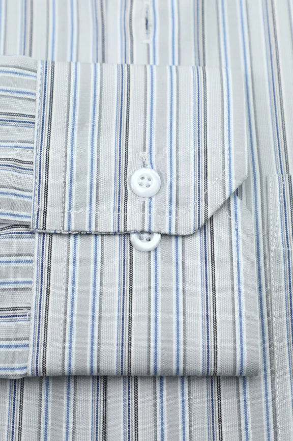 Multicolor Shadow Stripes Formal Shirt - Image 3
