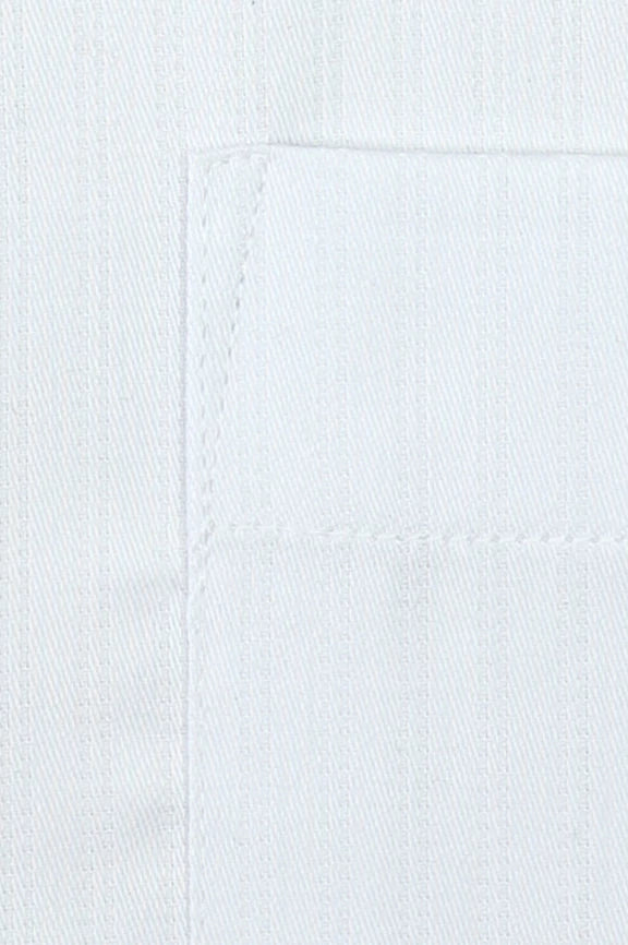 White Self Stripes Formal Shirt - Image 4