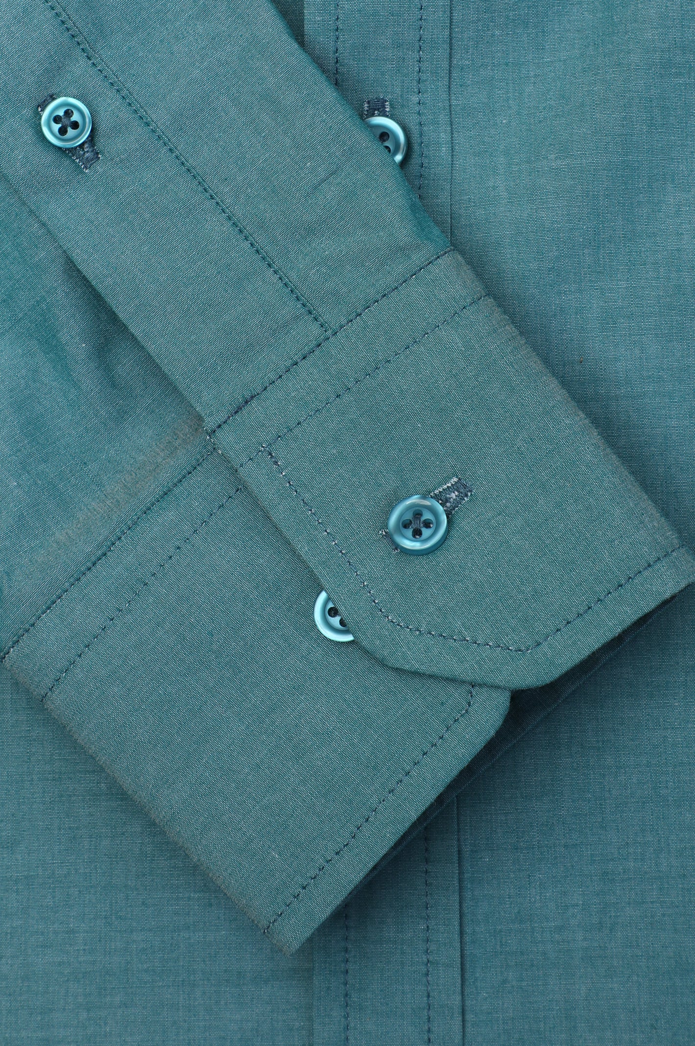 Green Self Textured Casual Shirt - Image 3