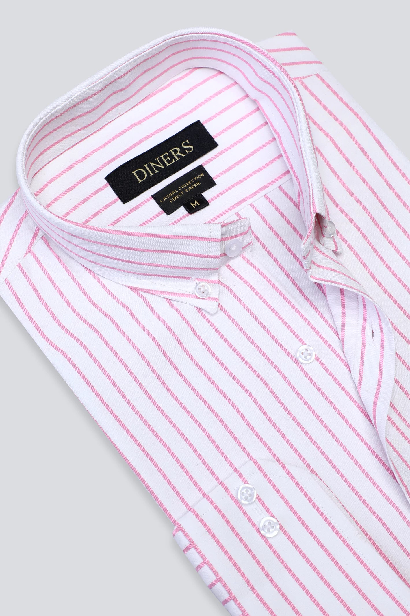 Pink Pinstripe Casual Shirt - Image 2