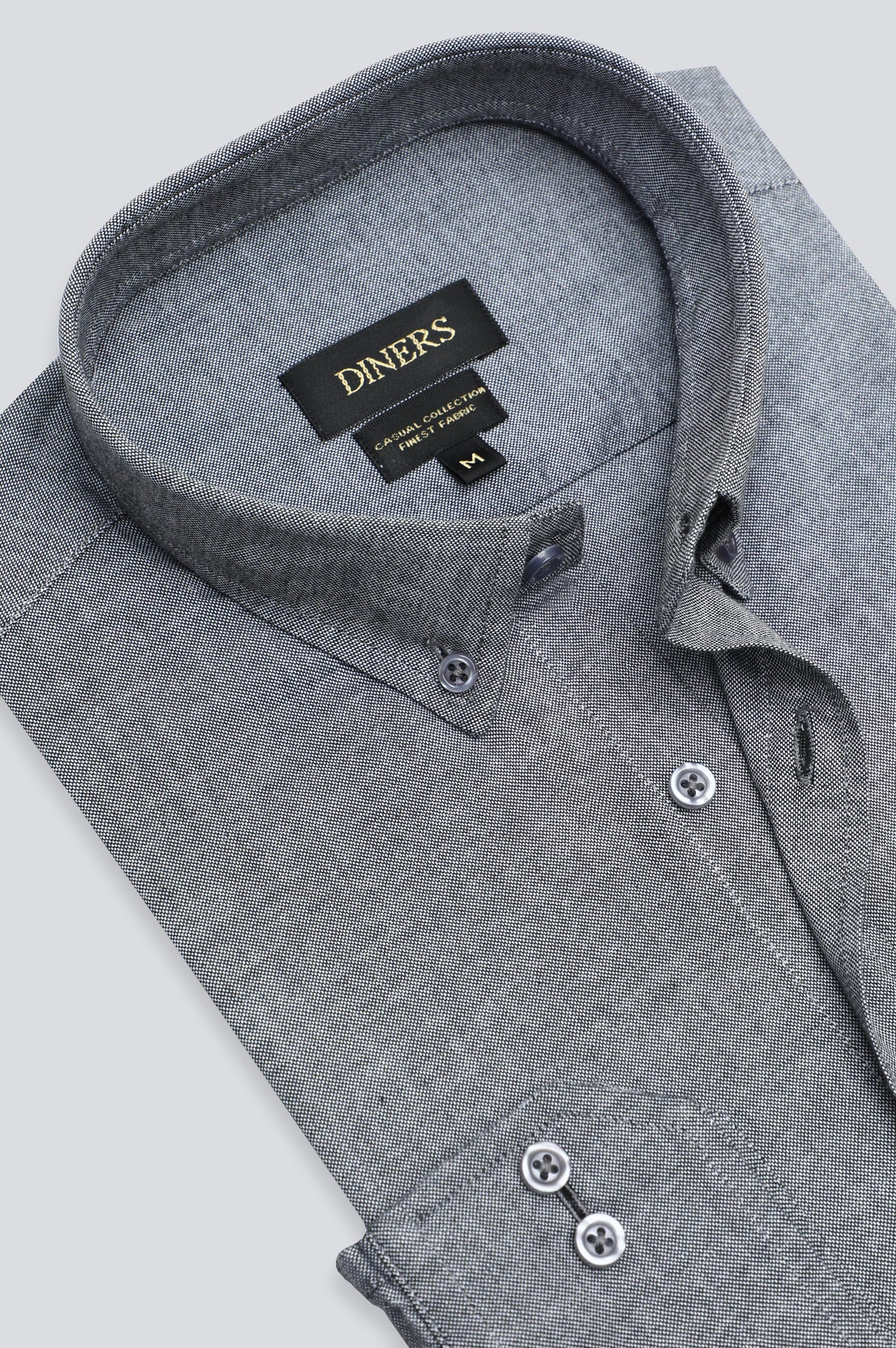 Black Textured Casual Shirt - Image 2