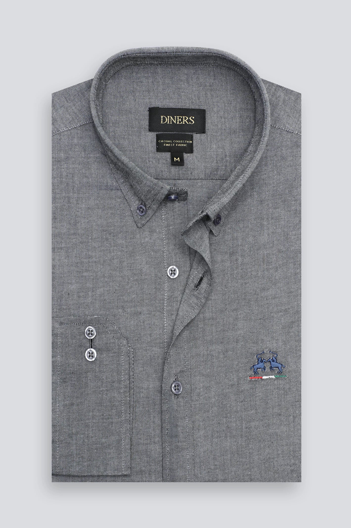 Black Textured Casual Shirt - Image 4