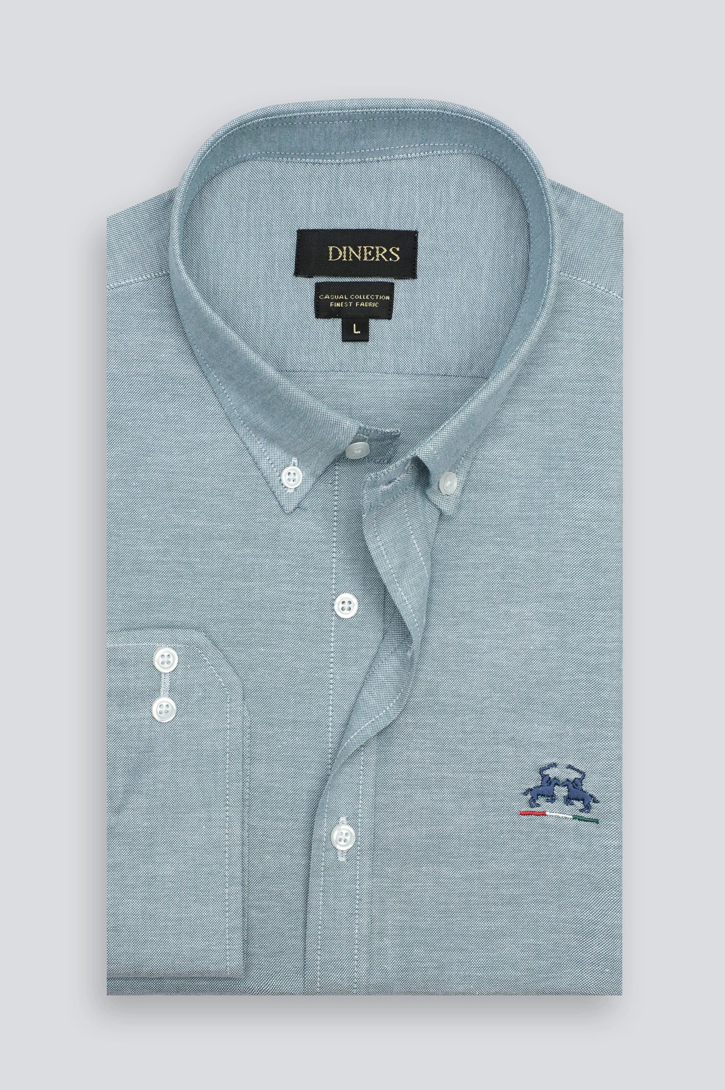 Green Self Textured Casual Shirt - Image 4
