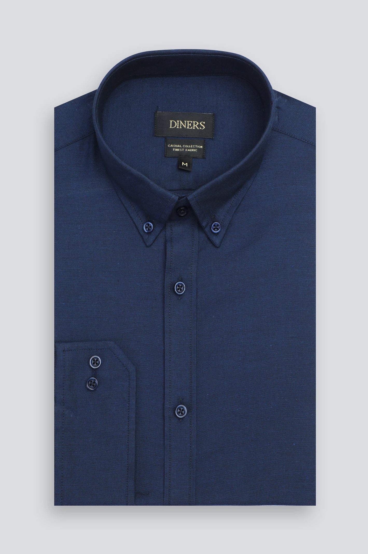 Navy Blue Oxford Casual Shirt