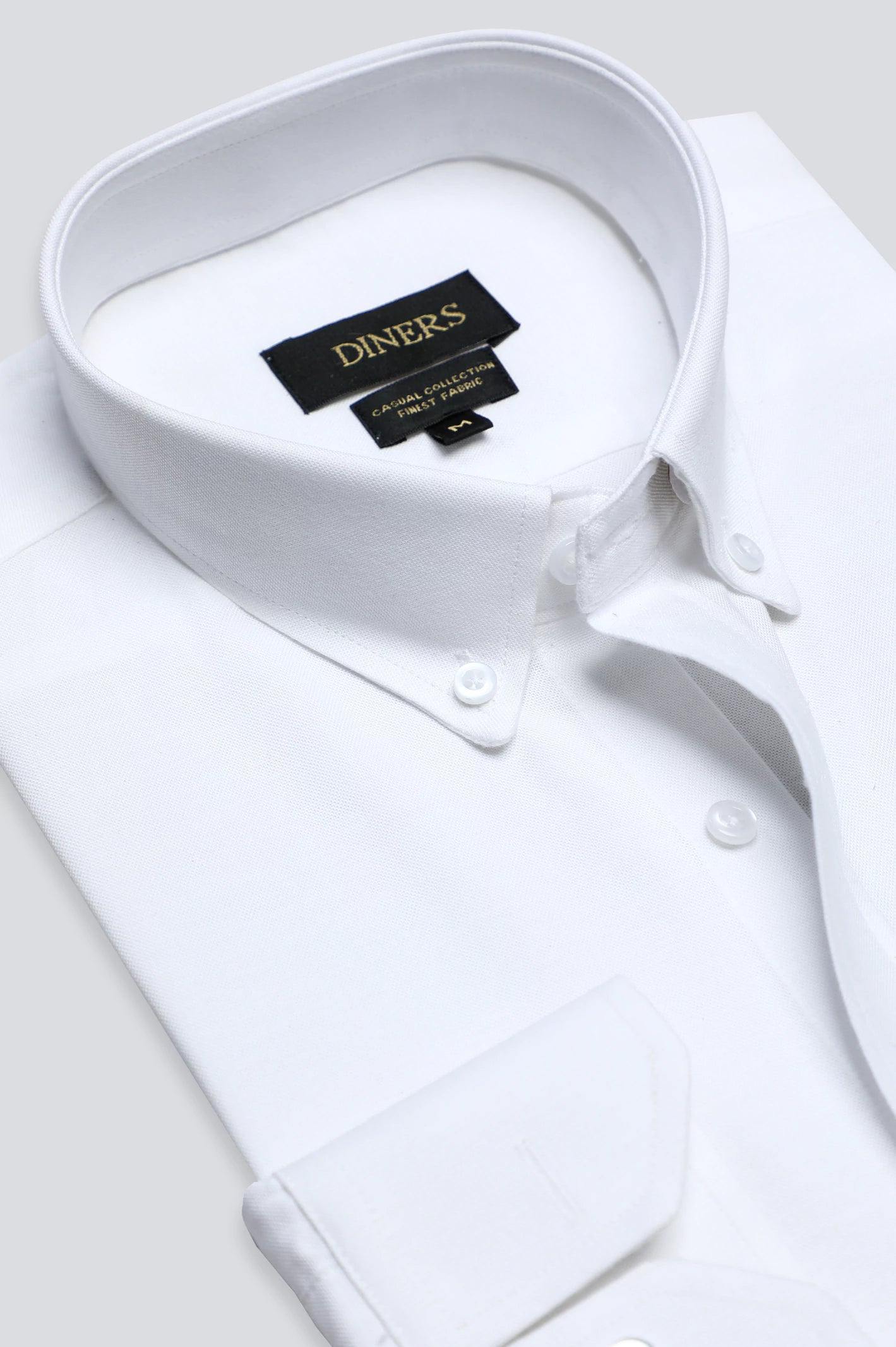 White Plain Casual Shirt - Image 2