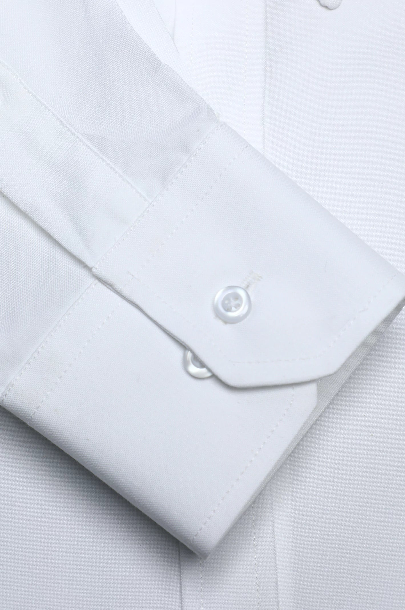 White Plain Casual Shirt - Image 3