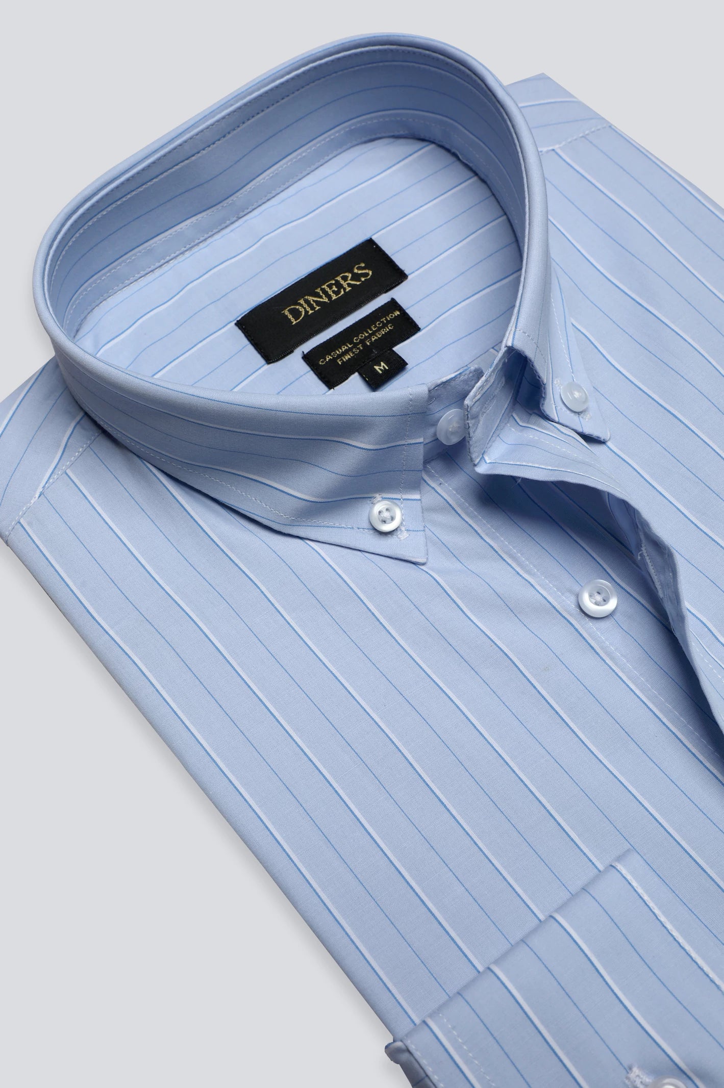 Light Blue Stripe Casual Shirt - Image 2