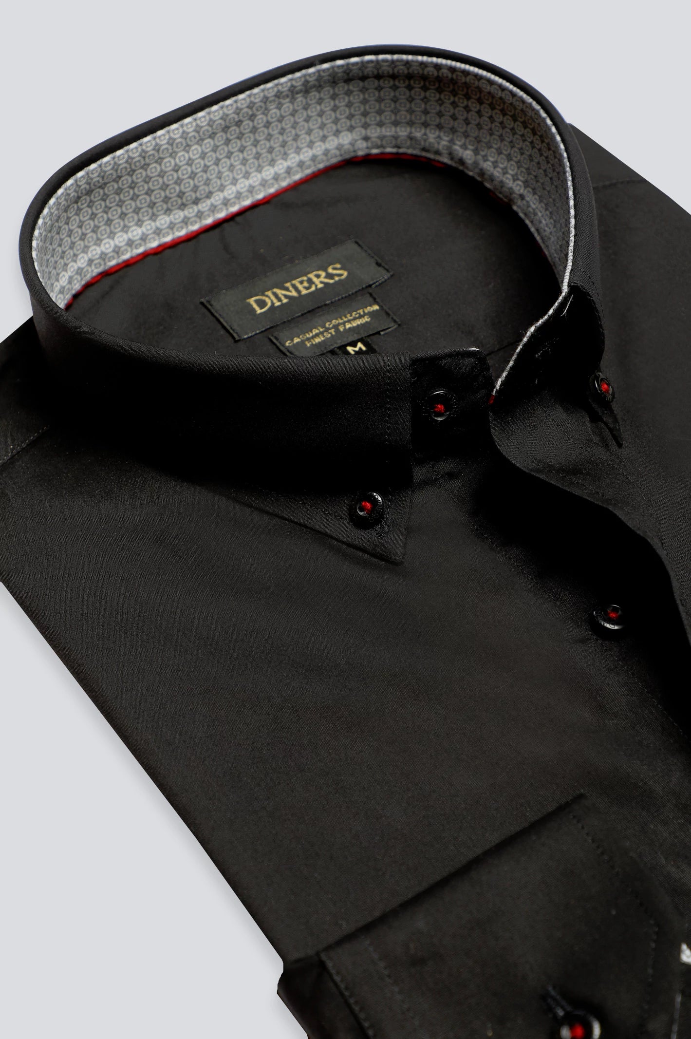 Black Plain Casual Shirt - Image 2