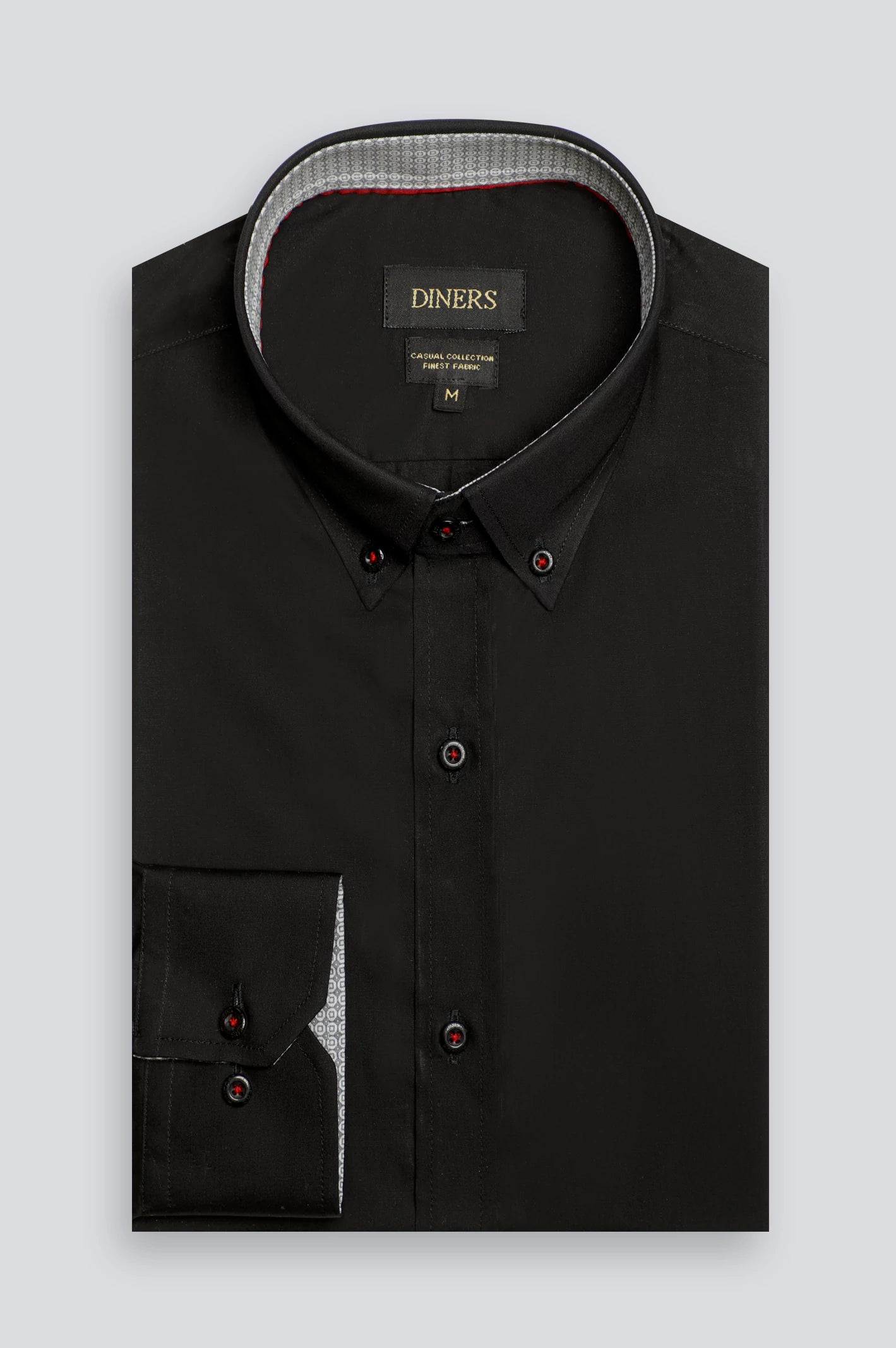Black Plain Casual Shirt - Image 4