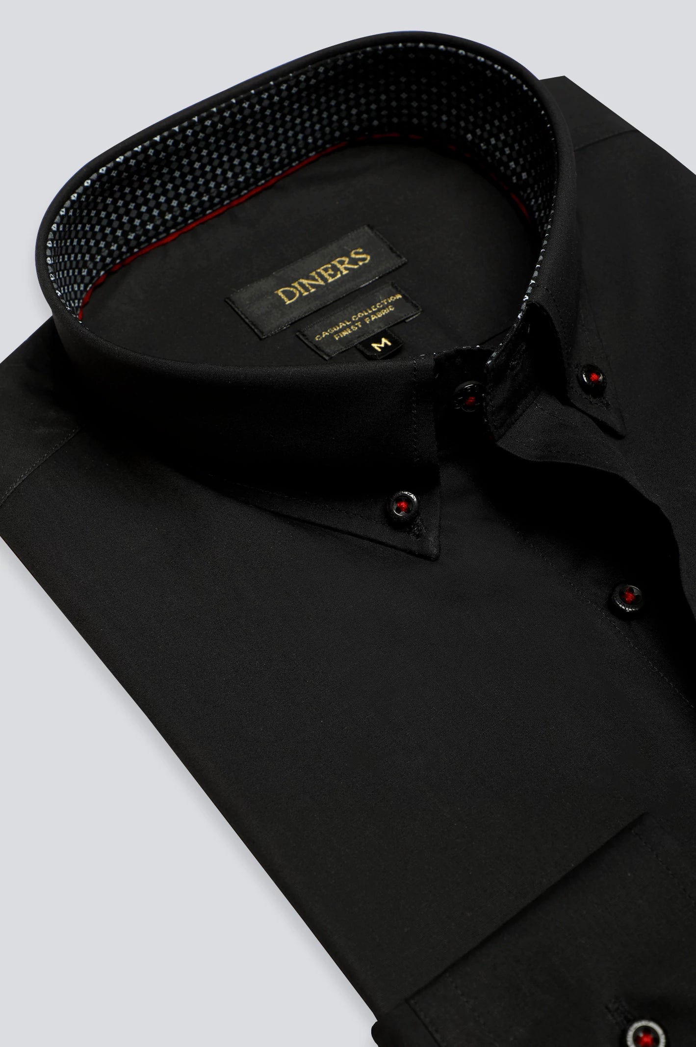 Black Plain Casual Shirt - Image 2