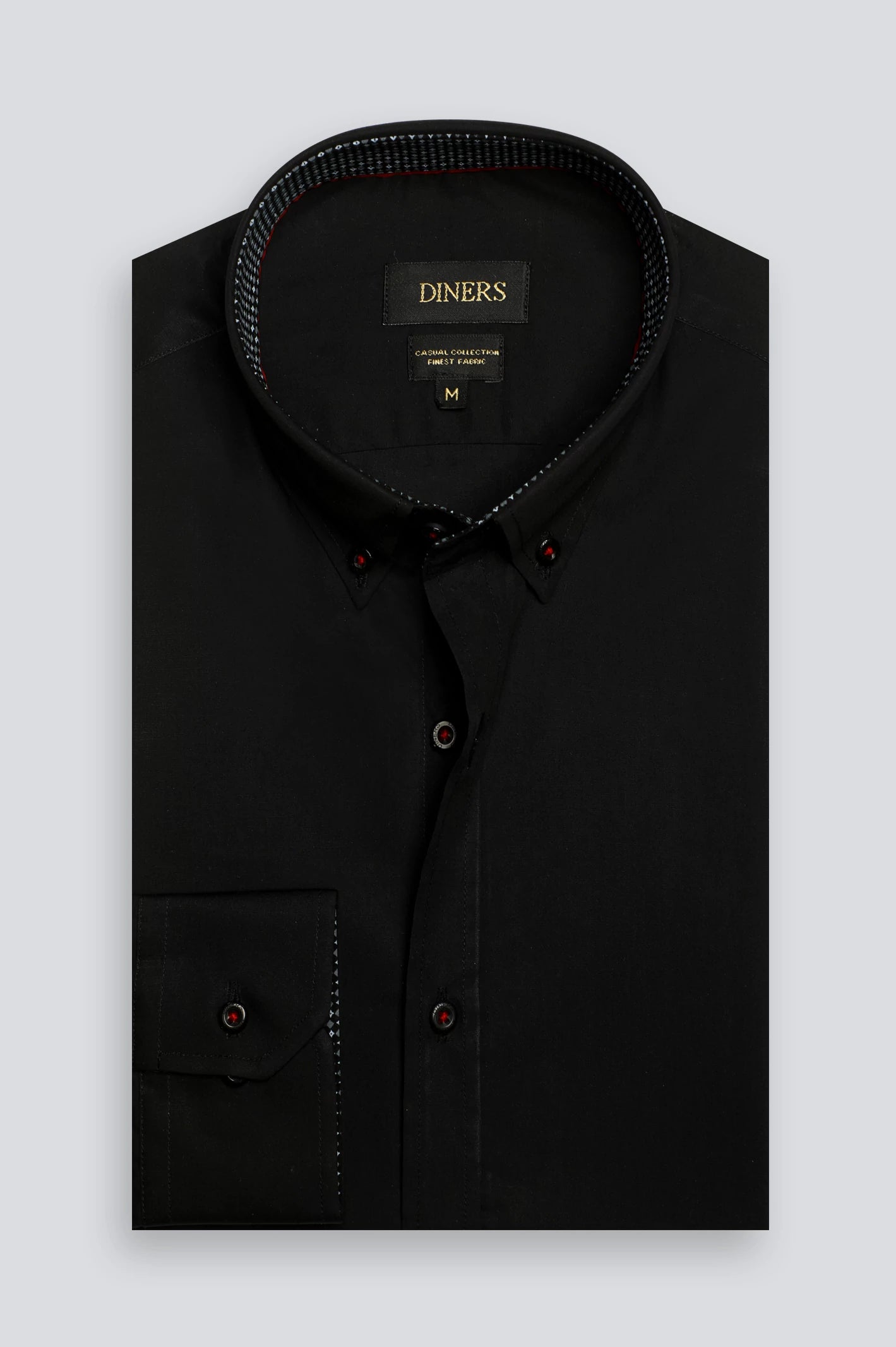Black Plain Casual Shirt - Image 4