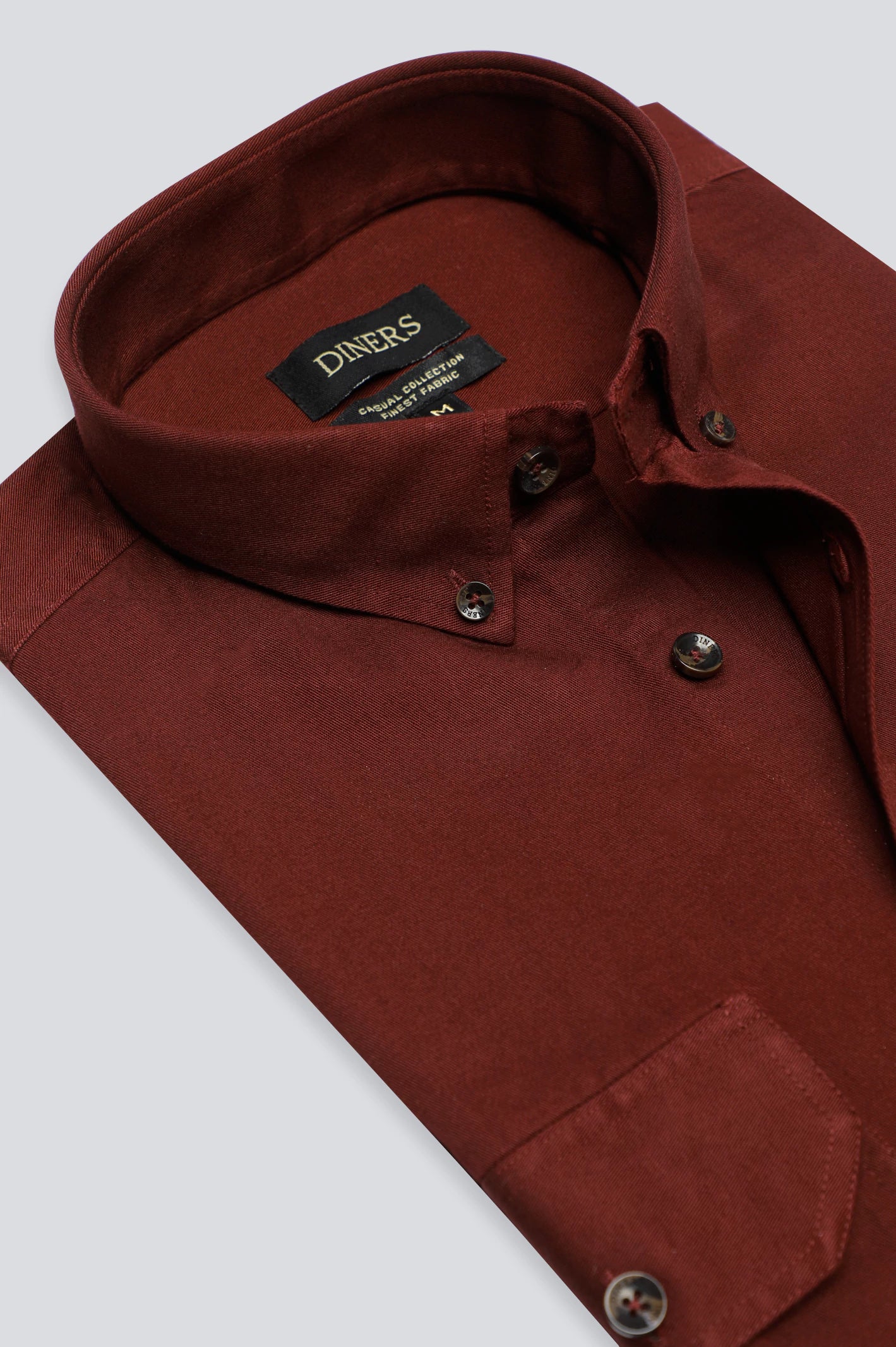 Maroon Twill Textured Casual Shirt - Image 2