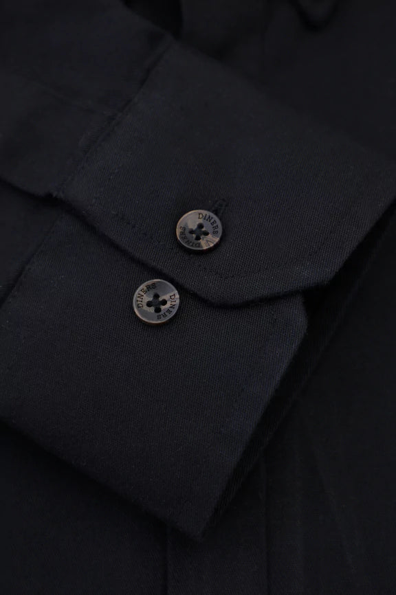 Black Plain Casual Shirt - Image 3