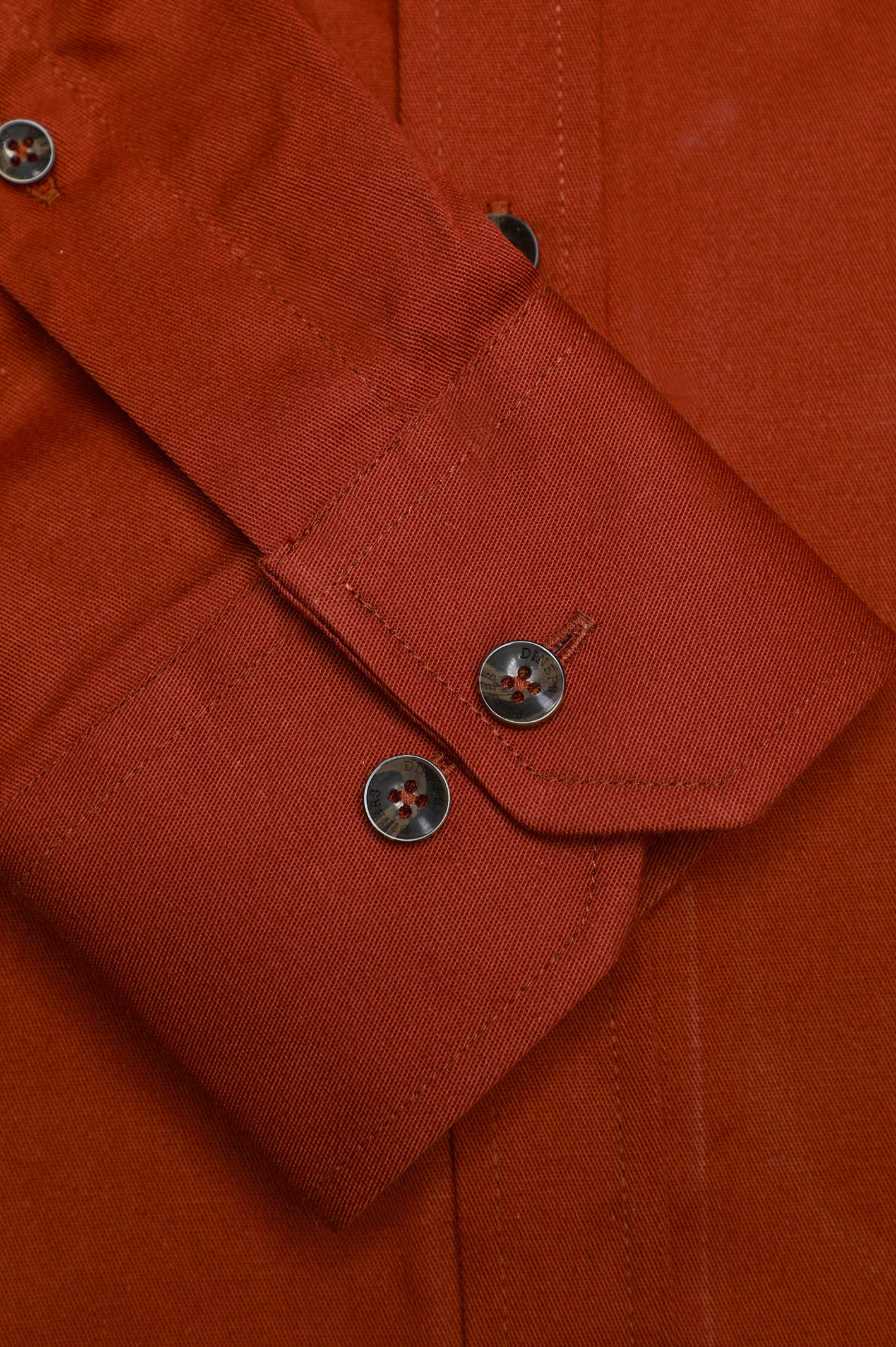 Rust Plain Casual Shirt - Image 3