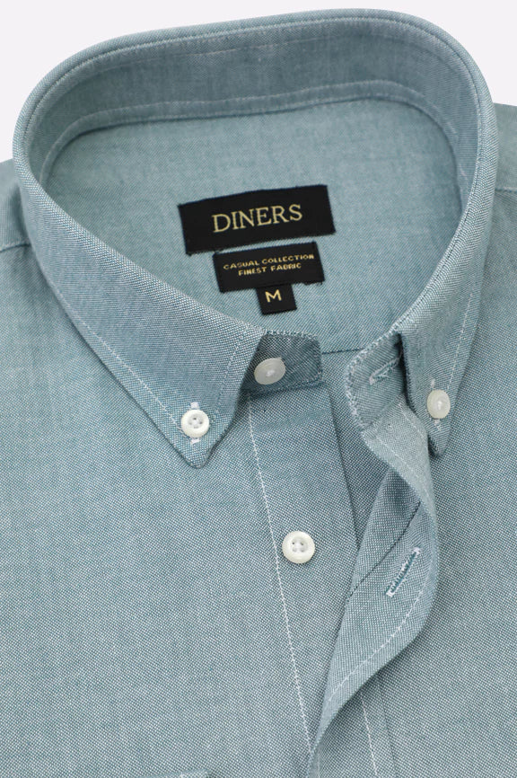 Green Self Textured Casual Shirt - Image 2